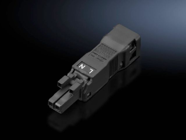 SZ Jack, for power supply and through-wiring, 2-pole, 100-240 V, Connection accessories for self-assembly