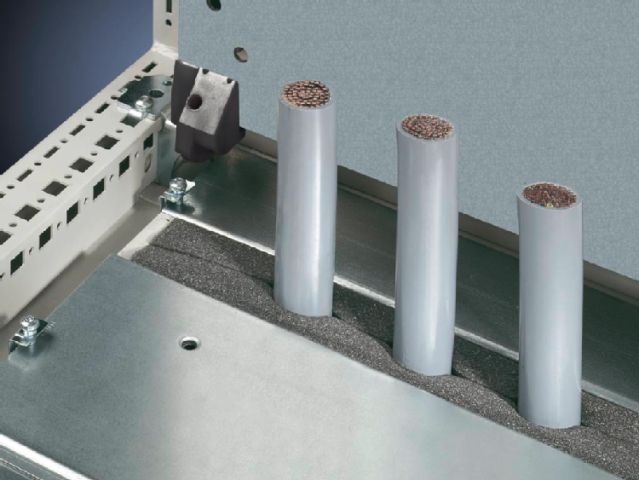 Self-adhesive foam cable clamp strip 
