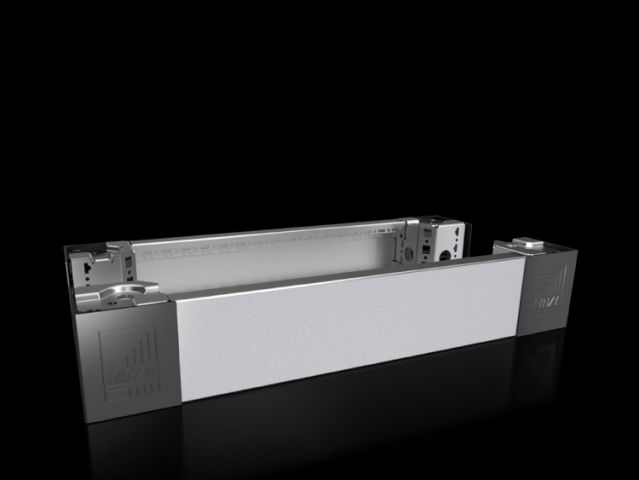 Base/plinth corner piece with base/plinth trim panels, front and rear, 100 mm, stainless steel for VX, TS, SE