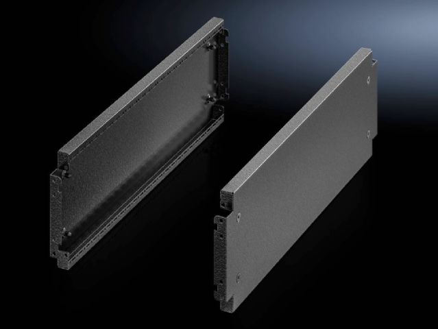 Base/plinth trim panels, side, sheet steel, optimised design, 200 mm for base/plinth system VX, sheet steel