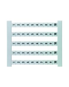 Dekafix, Terminal marker, 5 x 6 mm, Pitch in mm (P): 6.00 Weidmueller, white