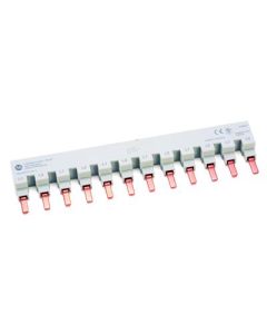 MCB Busbar for use with 1489 MCB, UL Listed, Not cuttable, 12 pins for (6) 2 pole MCB