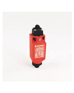 Safety Limit Switch, 22mm Plastic, Roller Plunger, 1 N.C., 1 N.O., Snap Acting, 4-Pin DC Micro QD