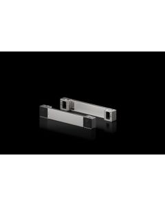 Base/plinth corner pieces with base/plinth trim panels, front and rear for VX base/plinth system, stainless steel New version