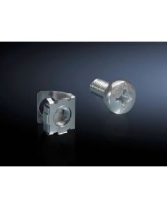 Spring nuts with screws for T-slot mounting angle