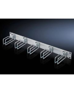 Cable management panel with steel rings
