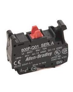 22.5mm PB No Latch, Spring-Clamp Contact Block, 1 N.C.