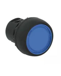 800F Momentary Push Button - Metal, Illuminated, Flush, Amber, Integrated LED