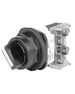 30.5mm Type 4/4X/13 2 Pos Sel. Switch-Non-Illum., White, Std. Knob Maint., 1 N.O. - 1 N.C. Explosion-Protected