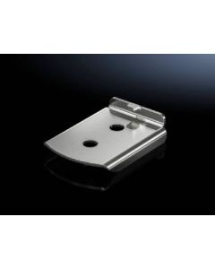 Base/plinth adaptor, stainless steel for twin castors and levelling feet