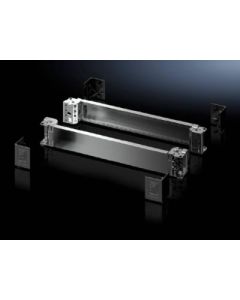 Base/plinth corner piece with base/plinth trim panels, front and rear, 100 mm, stainless steel for VX, TS, SE