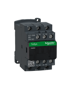 LC1D09BD TeSys D contactor - 3P(3 NO) - AC-3 - <= 440 V 9 A - 24 V DC coil