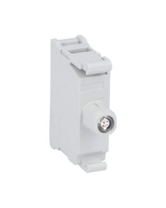 LED integrated lamp-holder, steady light Ø22mm Platinum series, screw termination, 185...265VAC/DC. Red
