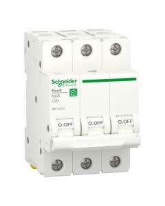 Miniature circuit breaker (MCB), Resi9, 3P, 20A, C curve, 6000A (IEC/EN 60898-1)