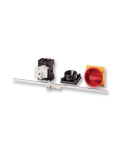 MAIN SWITCH, 3 POLE, 25 A, EMERGENCY-STOP FUNCTION, LOCKABLE IN THE 0 (OFF) POSITION, REAR MOUNTING, WITH 400 MM METAL SHAFT. P1-25/M4/SVB