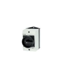 Main switch, 3 pole + N + 1 N/O + 1 N/C, 20 A, Emergency stop function, 90 °, Lockable in the 0 (Off) position, surface mounting
